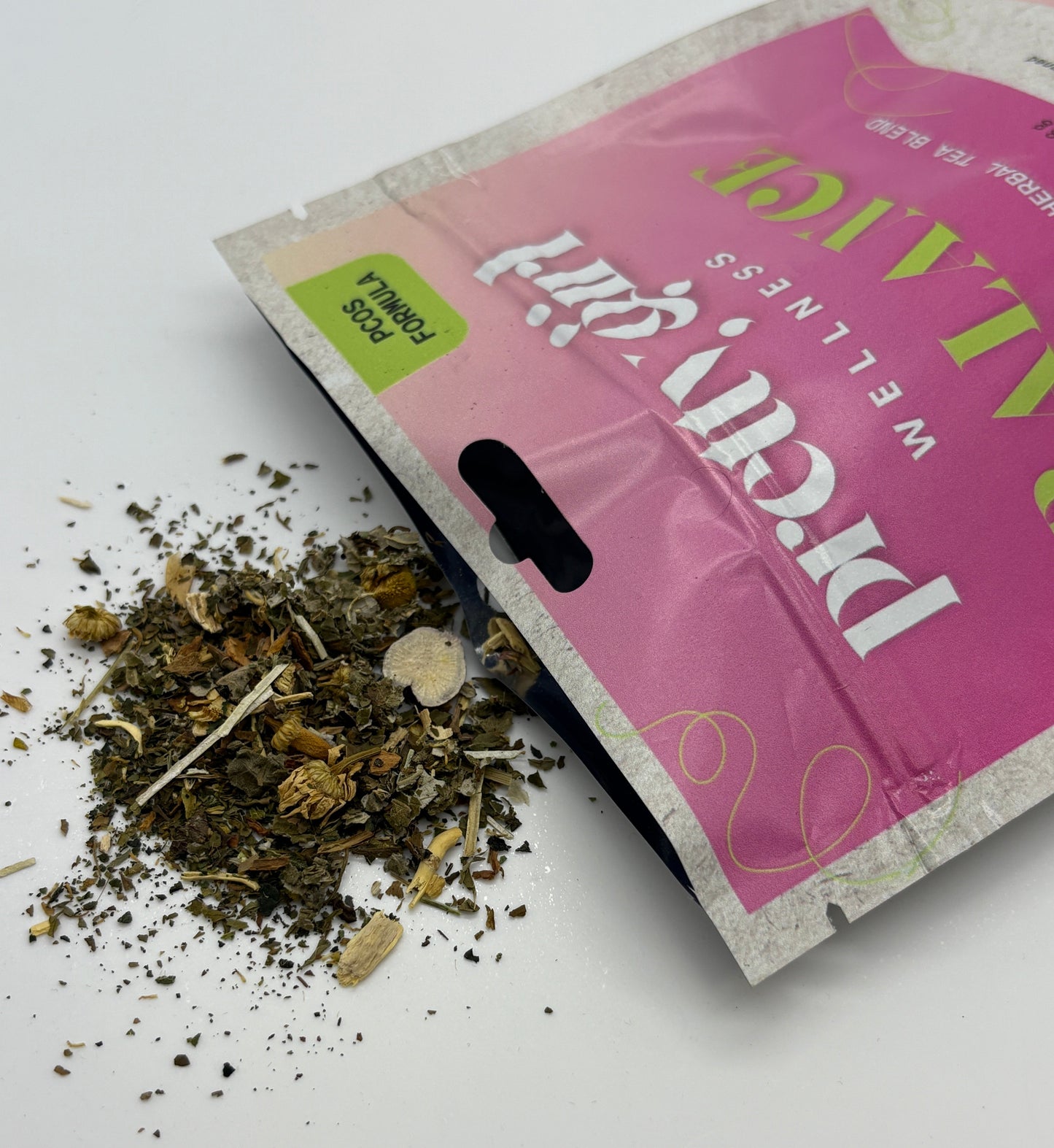 Balance for PCOS – Hormone Support Herbal Tea by Pretty Girl Wellness | Caffeine-Free | 1 oz (14 servings)