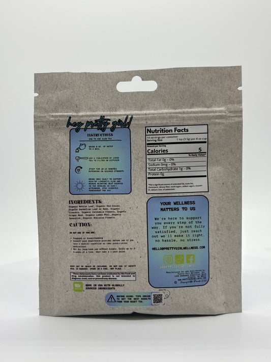 Glow – Lymphatic Support & Debloat Tea by Pretty Girl Wellness | Caffeine-Free | 1 oz (14 servings)