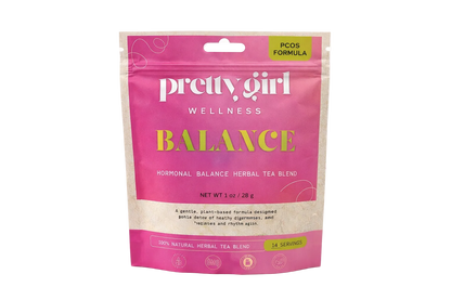 BALANCE for PCOS – Hormone Support Herbal Tea by Pretty Girl Wellness | Caffeine-Free | 1 oz (14 servings)