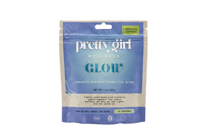 GLOW – Lymphatic Support & Debloat Tea by Pretty Girl Wellness | Caffeine-Free | 1 oz (14 servings)