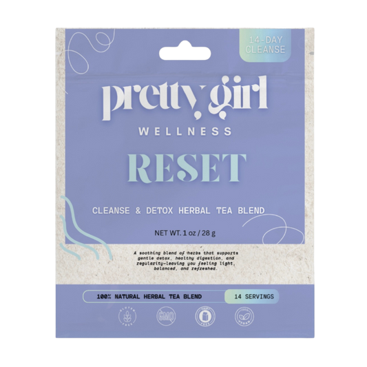 Pretty Girl Reset Detox Tea, 14-Day Herbal Cleanse | Caffeine-Free | 1 oz (14 servings)